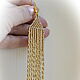 Длинные серьги-кисти с бисерной бахромой "Golden". Серьги-кисти. Beadsgemsflowers - Украшения для Вас. Ярмарка Мастеров.  Фото №4