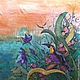 Заказать Платок "Закат" холодный батик, атлас. Никифорова Наталья NikiNart. Ярмарка Мастеров. . Платки Фото №3