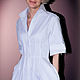 Order White cotton shirt dress with a full skirt 'White Dress. Lana Kmekich (lanakmekich). Livemaster. . Dresses Фото №3