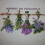 Картины и панно handmade. Livemaster - original item Herbes de Provence(cross stitch). Handmade.
