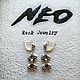 Серьги Ten skulls. Серьги классические. neorockjewelry. Ярмарка Мастеров.  Фото №4
