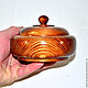 Order Wooden pot-barrel, salt shaker with lid made of Siberian Cedar. K12. ART OF SIBERIA. Livemaster. . Candy Dishes Фото №3