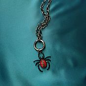 Украшения handmade. Livemaster - original item Black Chain with Spider Pendant. Handmade.