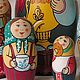 Матрешка "Чаепитие с желтым самоваром". Матрешки. Татьяна Дубинич. Ярмарка Мастеров.  Фото №4