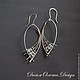 Silver earrings 'Wings' with Apatite. Earrings. DumeOlechka.Design.Jewelry. Online shopping on My Livemaster.  Фото №2