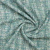 Материалы для творчества handmade. Livemaster - original item Fabric: Chanel tweed in turquoise tones. Handmade.
