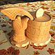 Saharnitsa de madera con una cuchara 'Domovenok'. El barril de miel. Sugar Bowls. SiberianBirchBark (lukoshko70). Интернет-магазин Ярмарка Мастеров.  Фото №2