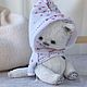 Белый котёнок тедди милый котик teddy cat кот игрушка. Тедди Зверята. LuckyBearsShop. Ярмарка Мастеров.  Фото №7