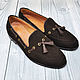 Men's loafers made of natural suede, individual tailoring!, Loafers, St. Petersburg,  Фото №1