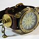 Steampunk wristwatch 'FUTURISM' quartz movement. Watches. Neformal-World. My Livemaster. Фото №4