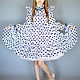 Order Dress 'Blue peas on pale pink' Art.553. ModSister. Livemaster. . Childrens Dress Фото №3