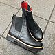 Chelsea 'black leather/black CROC' is black the Sole is beige bezel. Chelsea boots. Hitarov (Hitarov). My Livemaster. Фото №4