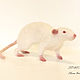 White rat. Felted Toy. SoftToysByElenaArt. My Livemaster. Фото №4