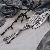 Винтаж: Старинные "королевские" посеребренные салатные вилки, США