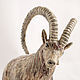 Figurine Siberian ibex. Ceramics

