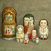 Русский стиль handmade. Livemaster - original item Matryoshka portrait Wedding in the Slavic style. Handmade.