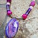 Necklace of Druse agate-Fuchsia, Necklace, Ashkelon,  Фото №1