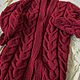 Order cardigans: Women's knitted cardigan oversize Bordeaux to order. Kardigan sviter - женский вязаный свитер кардиган оверсайз. Livemaster. . Cardigans Фото №3
