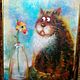 Заказать Без кота и жизнь не та)!)! Картина из шерсти. В САМОМ СЕРДЦЕ СОЛНЦА. Ярмарка Мастеров. . Картины Фото №3