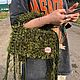 Вязаная лесная сумка мох / водоросли от MNE OKAY. Сумка через плечо. Mne-okay. Интернет-магазин Ярмарка Мастеров.  Фото №2