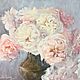 Oil painting Bouquet of lush roses, Pictures, Tula,  Фото №1