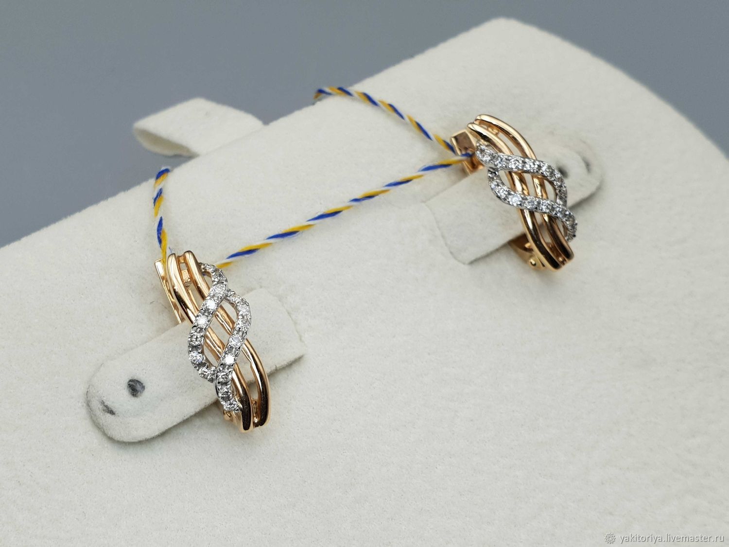 Gold diamond earrings 0,211 ct, Earrings, Moscow,  Фото №1