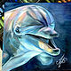  Dolphin's smile. Original. Pastel. Pictures. Valeria Akulova ART. Online shopping on My Livemaster.  Фото №2