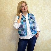 Одежда handmade. Livemaster - original item Vests: Woolen Felted patchwork vest. Handmade.
