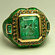 Colombian Emerald & Diamond Enamel Ring 14k. Ring set. JR Colombian Emeralds (JRemeralds). Online shopping on My Livemaster.  Фото №2