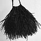 Gatsby black silk and ostrich feather bag, Sacks, St. Petersburg,  Фото №1