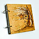 Скетчбук 16х16см Океанида Блокнот деревянный. Скетчбуки. EVAG выжигание и живопись по дереву. Ярмарка Мастеров.  Фото №5