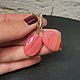 Серьги с агатом розовым, серьги крупные, серьги розовый агат. Серьги классические. Irina Moro (Ирина Моро украшения). Ярмарка Мастеров.  Фото №7