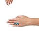 Кольцо с кварцем, голубое кольцо, зеленое кольцо, подарок. Кольца. Irina Moro (Ирина Моро украшения). Ярмарка Мастеров.  Фото №6