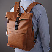 Сумки и аксессуары handmade. Livemaster - original item Men`s leather backpack 