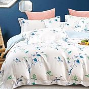 Для дома и интерьера handmade. Livemaster - original item TENSEL bed linen . FLOWERS ON WHITE .Euro. Handmade.