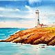 The picture with the lighthouse in the sea Cape. Pictures. Olga Ermakova art. Online shopping on My Livemaster.  Фото №2