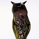 Сыч Зигмунд. Статуэтки. Мастерская Animals in Glass. Ярмарка Мастеров.  Фото №4