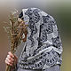 Готовый хиджаб, Бонита "Ажур" черный, трикотаж шифон. Палантины. Art-Djannat. Интернет-магазин Ярмарка Мастеров.  Фото №2