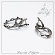 A copy of the product is the basis for earrings, insert 18 by 25 mm, silvering. Blanks for jewelry. Russia filigree - findings. Online shopping on My Livemaster.  Фото №2