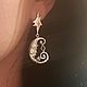 Серьги с топазом "Месяц". Серьги классические. Newstylejewelry. Интернет-магазин Ярмарка Мастеров.  Фото №2