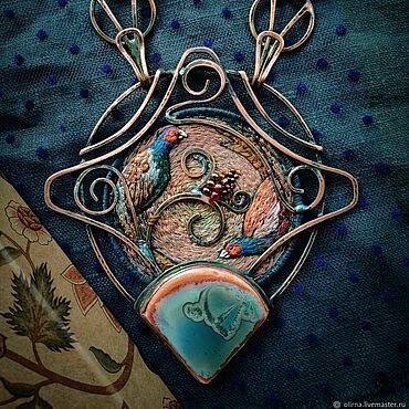 Украшения ручной работы. Ярмарка Мастеров - ручная работа Колье "The Pheasant grace". Handmade.
