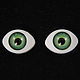 10х15мм Глаза кукольные (зелёные) 2шт. "1674", Фурнитура для кукол и игрушек, Москва,  Фото №1