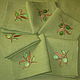 Set linen napkins 'Olives', Swipe, Ramenskoye,  Фото №1