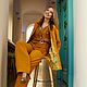 Order Linen pantsuit three-piece with top ' Mustard Rhapsody'. Alexandra Maiskaya. Livemaster. . Suits Фото №3