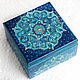 Box decoupage blue. Wood. point-to-point . For jewelry, Box, St. Petersburg,  Фото №1