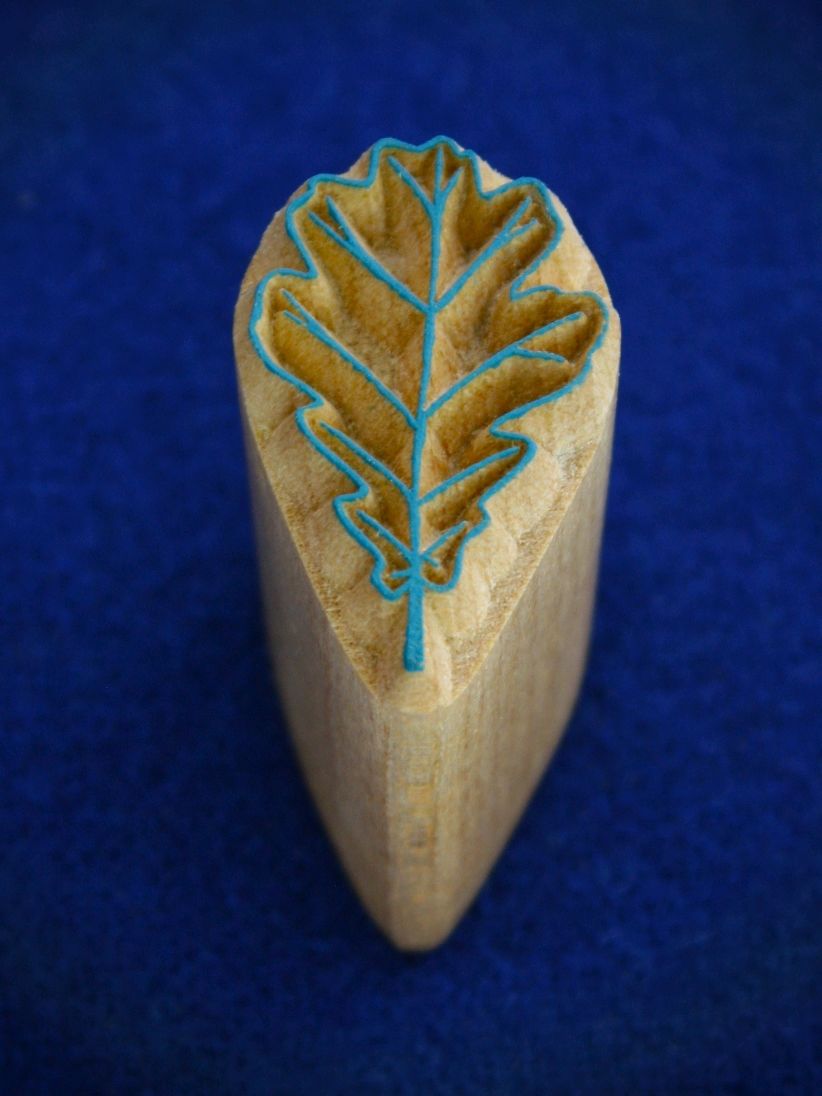 Деревянный штамп для печати на ткани, глине "Дубовый листик" в интернет ...