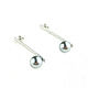 Earrings with Major pearls long 'Silver balls'gray. Earrings. Irina Moro. My Livemaster. Фото №4