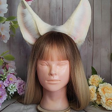 Украшения ручной работы. Ярмарка Мастеров - ручная работа Ушки лисы фенека на ободке. Handmade.