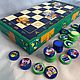 Gift checkers made of wood 'Brawl Stars', hand-painted. Backgammon and checkers. Anna Fekolkina chess-souvenirs. My Livemaster. Фото №4