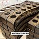 Шотница с изгибом на 6 шотов. Дуб. Подставки для бутылок и бокалов. WOODFACTURE. Ярмарка Мастеров.  Фото №4